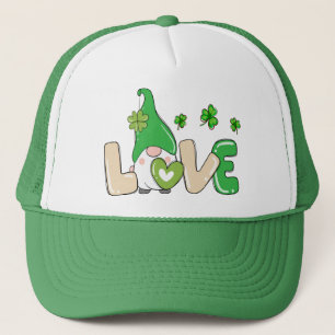 St Patrick's Day Love Gnome Trucker Hat