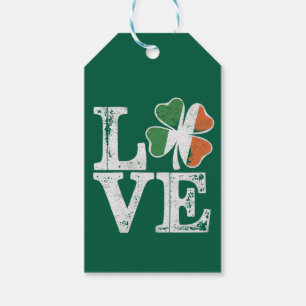 St Patricks Day Love Lucky Irish Shamrock Green Gift Tags