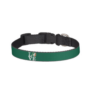 St Patricks Day Love Lucky Irish Shamrock Green  Pet Collar