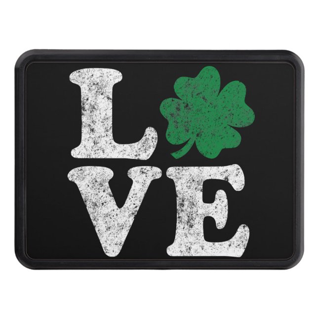 St Patrick's Day LOVE Shamrock Irish Hitch Cover (Front)
