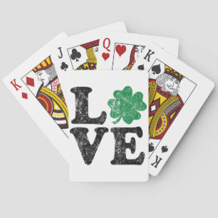 St Patrick's Day LOVE Shamrock Irish Poker Cards