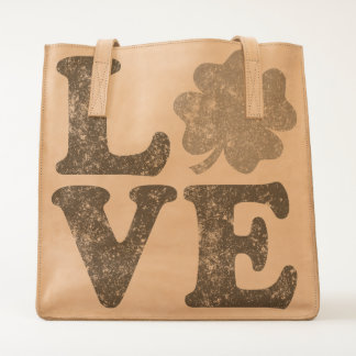 St Patrick's Day LOVE Shamrock Irish Tote