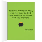 St. Patrick's Day  Luck insert your photo Cards (Inside (Right))