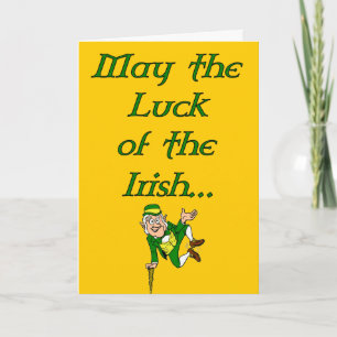 St. Patrick's Day Luck of the Irish Card