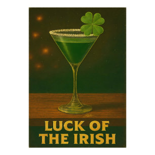 St. Patrick's Day Luck Of The Irish Clover Martini Photo Print