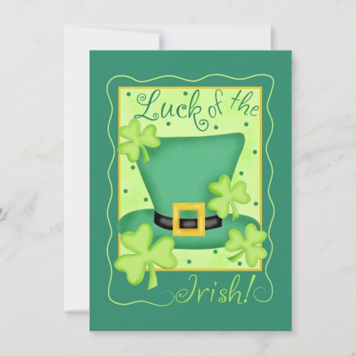 St Patricks Day Luck of the Irish Invitation