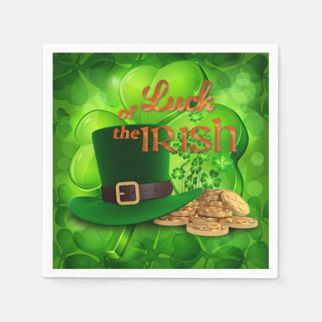 St. Patrick's Day - "Luck of the Irish" Napkins (Front)