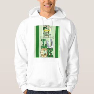 St. Patricks Day "LUCK" Tee Shirt Hooded for Men