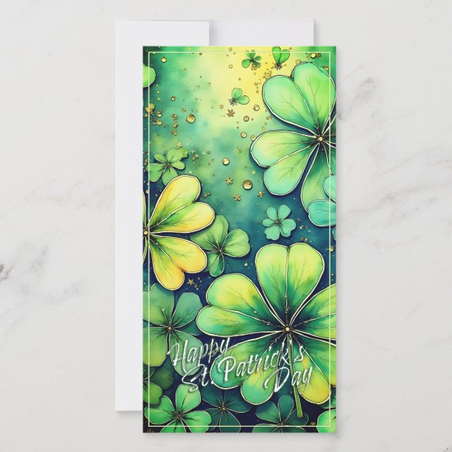 St. Patrick's Day Luck - Watercolor Shamrocks 🍀✨ (Front)