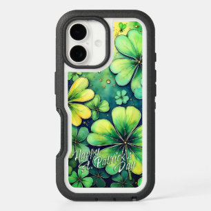 St. Patrick's Day Luck - Watercolor Shamrocks 🍀✨ iPhone 16 Case