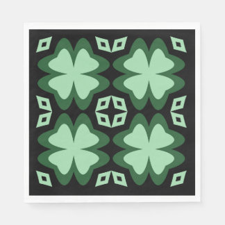 St Patrick's Day Lucky 4-leaf Clovers Napkins