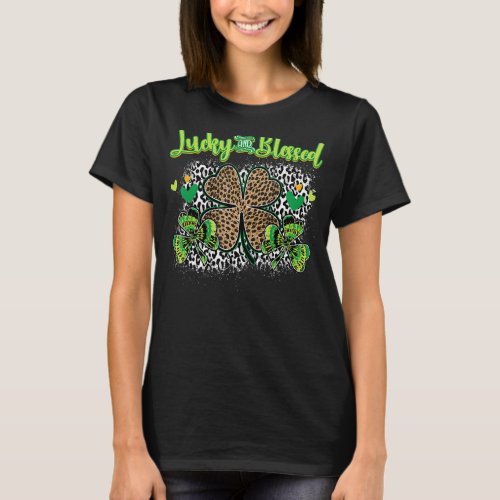 St Patricks Day Lucky And Blessed  Leopard Tye Dye T_Shirt