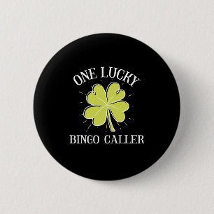 St Patricks Day Lucky Bingo Caller Gift Button