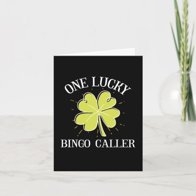 St Patricks Day Lucky Bingo Caller Gift  Card (Front)
