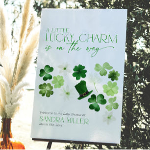 St. Patricks Day Lucky Charm Baby Shower Welcome Foam Board