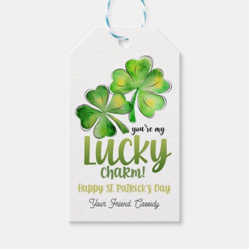 St Patricks Day Lucky Charm Gift Tag Favor Tag