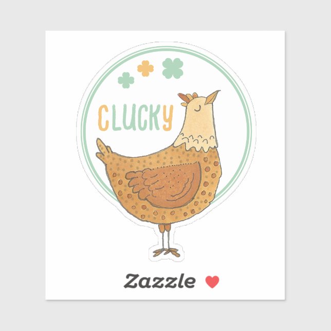 St. Patricks Day Lucky Chicken Sticker (Sheet)