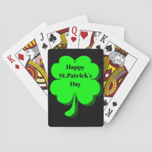 ST. PATRICK'S DAY LUCKY CLOVER  POKER CARDS