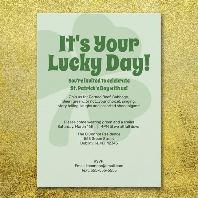 St. Patricks Day - Lucky Day Invitation (Creator Uploaded)