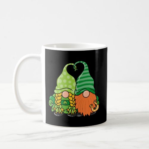 St Patricks Day Lucky Gnome Love Shamrock Clover Coffee Mug