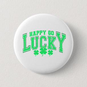 St Patrick's Day Lucky green beer stylish Button