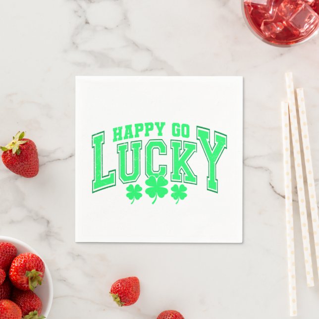 St Patrick's Day Lucky green beer stylish Napkins (Insitu)