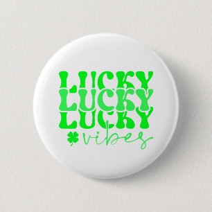 St Patrick's Day Lucky greenstylish Button