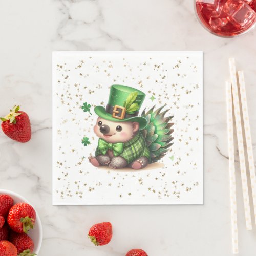 St Patricks Day Lucky Hedgehog Napkins