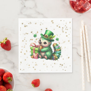 St. Patrick's Day Lucky Hedgehog Napkins