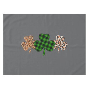 St Patricks Day Lucky Irish Green Plaid Shamrock Tablecloth