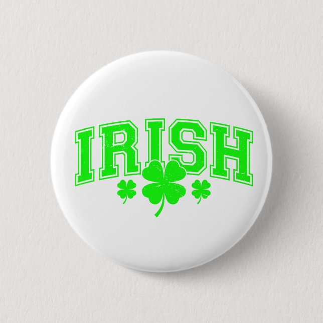 St Patrick's Day Lucky Irish stylish Button (Front)