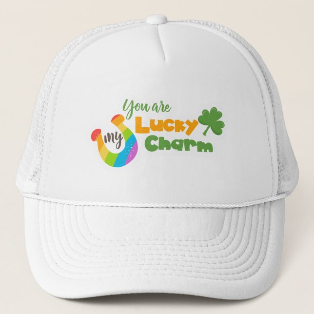 St Patricks Day Lucky Irish Trucker Hat (Front)