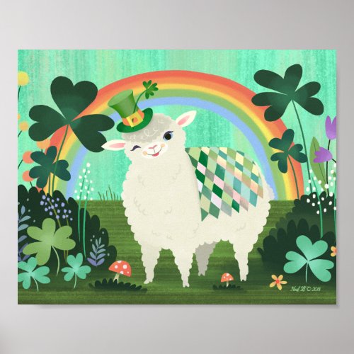 St Patricks Day Lucky Lamb Art Print