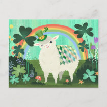 St. Patrick's Day Lucky Lamb Postcard