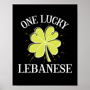 St Patricks Day Lucky Lebanese Gift Poster