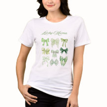 St. Patricks Day Lucky Mama Bows Shirt