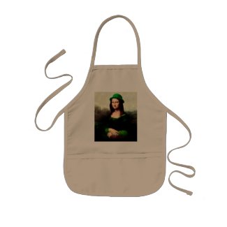 St Patrick's Day - Lucky Mona Lisa Adult Apron