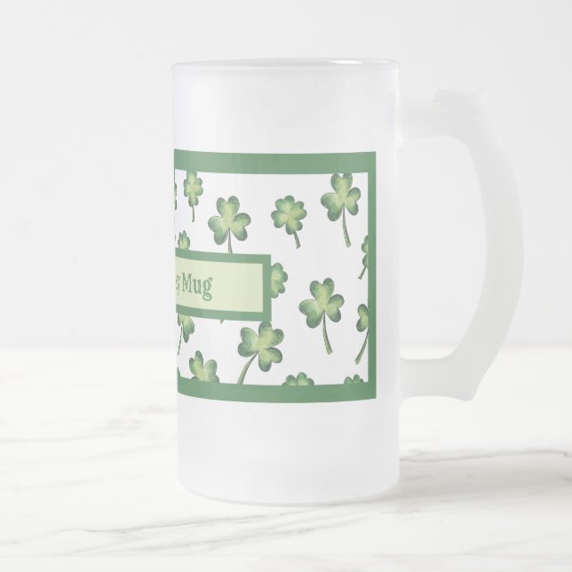 St. Patrick's Day Lucky Mug Frosted Beer Stein (Right)