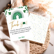 St Patrick's Day Lucky One Birthday Thank You Card at Zazzle