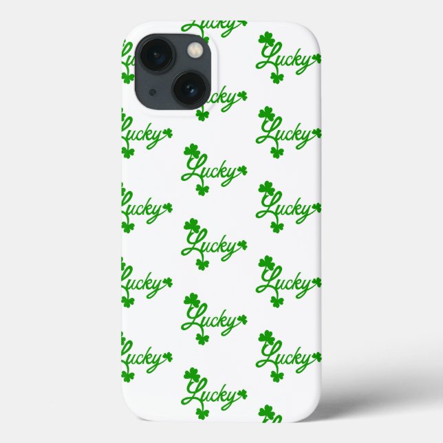 St, Patricks Day Lucky Shamrock Green Clover Leaf Case-Mate iPhone Case (Back)