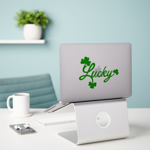 St Patricks Day Lucky Shamrock Green Clover Leaf Sticker