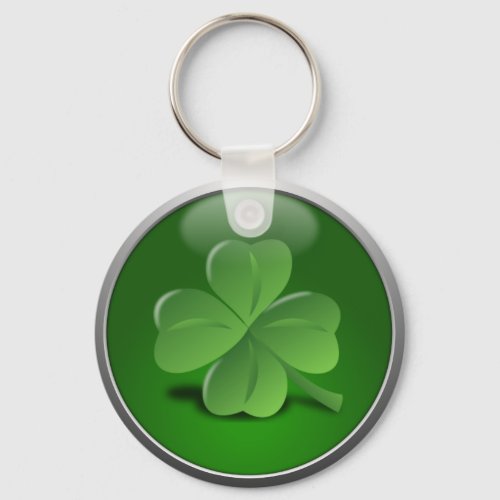 St Patricks Day Lucky Shamrock Keychain