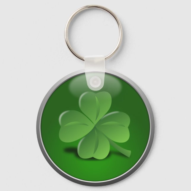 St. Patrick's Day Lucky Shamrock Keychain (Front)