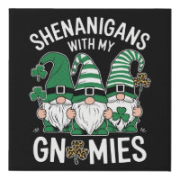 St Patricks Day Lucky Shamrock Leopard Gnomes