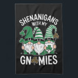 St Patricks Day Lucky Shamrock Leopard Gnomes  Kitchen Towel<br><div class="desc">St Patricks Day Lucky Shamrock Leopard Gnomes Irish</div>