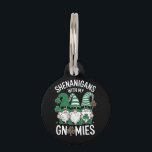 St Patricks Day Lucky Shamrock Leopard Gnomes  Pet ID Tag<br><div class="desc">St Patricks Day Lucky Shamrock Leopard Gnomes Irish</div>