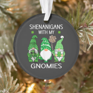 St Patricks Day Lucky Shamrock Leopard Ornament