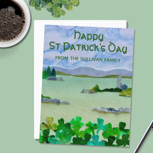St Patricks Day Lucky Shamrock Personalized Postcard