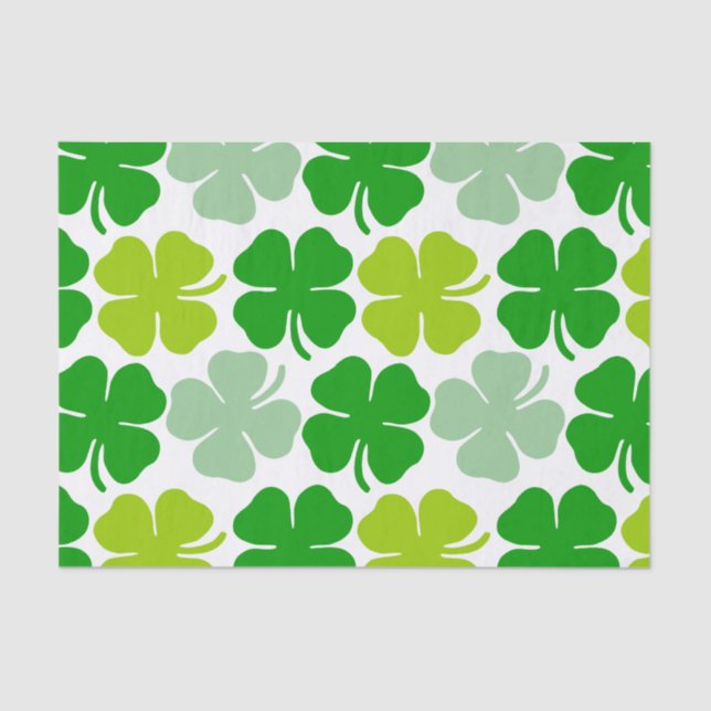 St. Patrick's Day Lucky Shamrock Tissue Paper (Front)