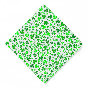 St Patrick's Day Lucky Shamrocks Confetti Bandana